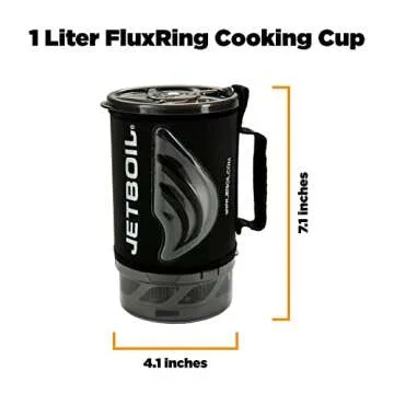 Jetboil Flash Java Kit Camping and Backpacking Stove Cooking System with Silicone French Press Coffee Maker, Carbon