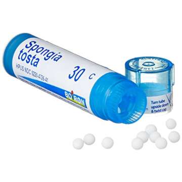 Boiron Spongia Tosta 30C (Pack of 5), Homeopathic Medicine for Croupy Cough