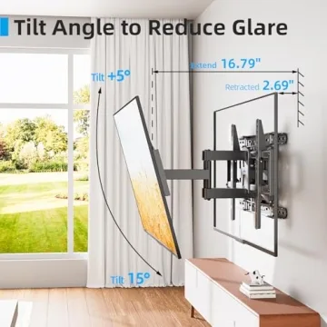 USX STAR Full Motion TV Wall Mount for 42-86 Inch TVs