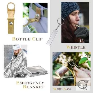 Gifts for Men Dad Husband Him, Survival Kit, Emergency Survival Gear and Equipment 14 in 1, Anniversary Birthday Gifts for Him Boyfriend, Hunting Fishing Camping Accessories, Cool Gadget