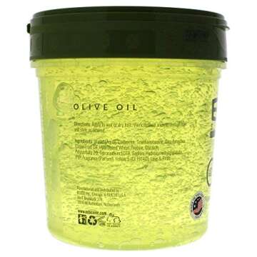 Eco Style ECOCO Gel 100% Pure Olive Oil, Adds Shine and Tames Split Ends, Weightless Style, Nourishe...
