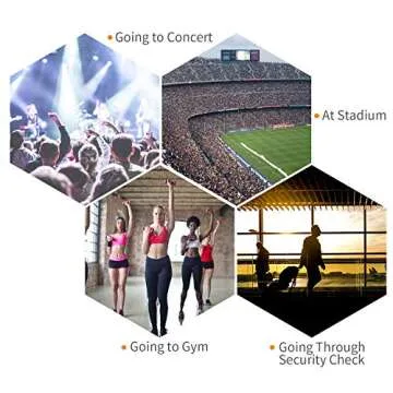 BAGAIL Clear BagStadium Approved Tote Bag with Adjustable Shoulder Strap(Black)