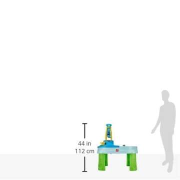 Step2 Splash & Scoop Bay, Kids Sand and Water Activity Sensory Table, 7 Piece Accessory Kit, Toddler Summer Outdoor Toys, 2+ Years Old