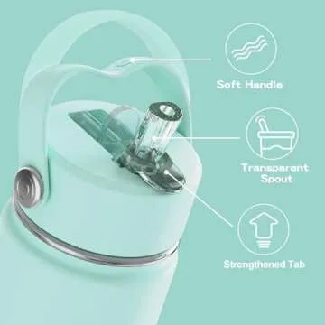 OISIZ Kids Water Bottle with Straw Lid 10oz, Vacuum Insulated 316 Stainless Steel Water Bottles for ...