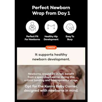 Konny Baby Carrier Flex Adjustable for Newborns - Beige