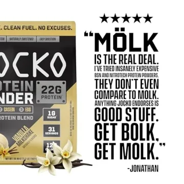 Jocko Mölk Whey Protein Powder 22g Protein Low Sugar Blend