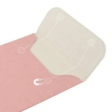 Allinside 13-13.3" Laptop Sleeve Compatible with MacBook Pro 14 2021 M1 (A2442)/ MacBook Air 13 2010-2017/ MacBook Pro 13 2010-2016, PU Leather Laptop Case, Pink