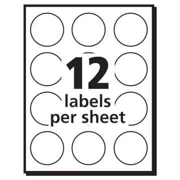 Avery Self-Adhesive Removable Labels 1-Inch Diameter White Pack of 600