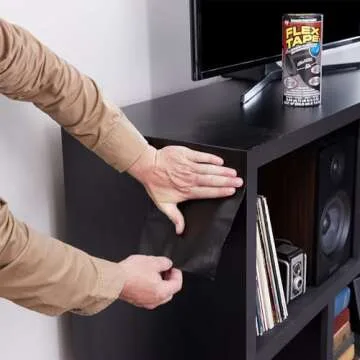 Flex Tape, 4 in x 5 ft, Black, Original Thick Flexible Rubberized Waterproof Tape - Seal and Patch Leaks, Works Underwater, Indoor Outdoor Projects - Home RV Roof Plumbing and Pool Repairs