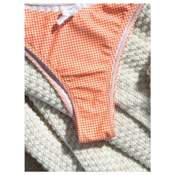 SweatyRocks Cute Plaid Bowknot Bikini Set for Women