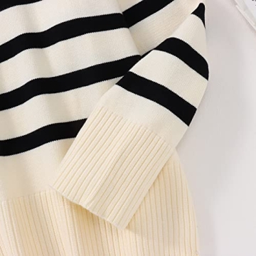 BOUTIKOME Women's Striped Sweater Soft Stylish Versatile