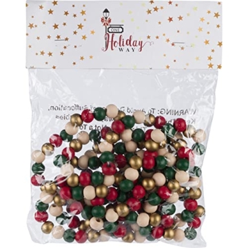 9-Foot Wood Bead Garland for Chic Rustic Home Decor