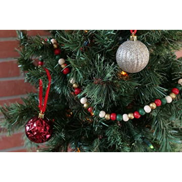 9-Foot Wood Bead Garland for Chic Rustic Home Decor