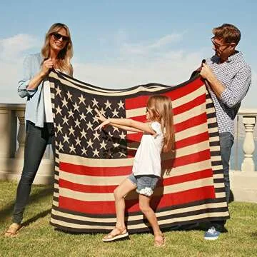 Patriotic American National Citizenship Blanket