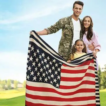 Patriotic American National Citizenship Blanket