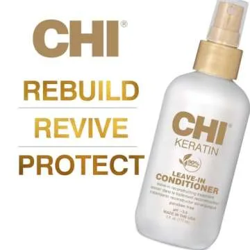 CHI Keratin Leave-in Conditioner, Hydrating Conditioner For Restoring Softness & Preventing Breakage, Great For Daily Use, Sulfate-free, 6 Oz