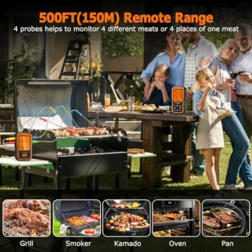 Taimasi Wireless Meat Thermometer with 4 Probes & Injector