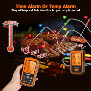 Taimasi Wireless Meat Thermometer with 4 Probes & Injector