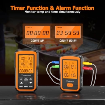 Taimasi Wireless Meat Thermometer with 4 Probes & Injector