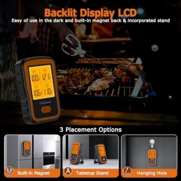 Taimasi Wireless Meat Thermometer with 4 Probes & Injector