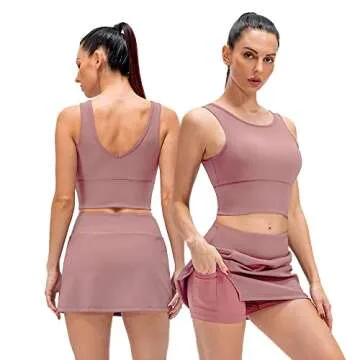 Workout Crop Tank Tops for Women Sleeveless Sports Basic Shirts Fitness Yoga Reversible Ribbed Summer Tops Pink