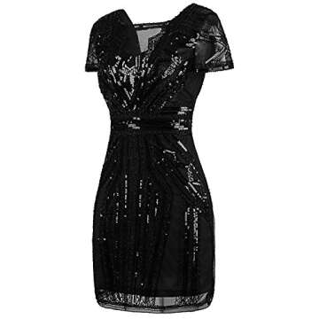 Vijiv 1920s Short Black Prom Dress - Vintage Glamour Awaits!