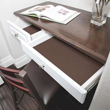 Smart Design Classic Grip Shelf Liner for Home Organization