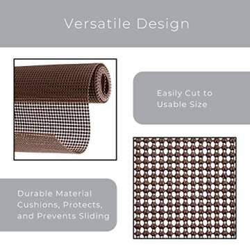 Smart Design Classic Grip Shelf Liner for Home Organization