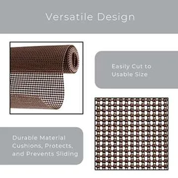 Smart Design Classic Grip Shelf Liner for Home Organization