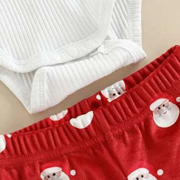 Baby Girl My First Christmas Outfit Set - Adorable 3 Pcs