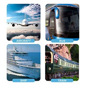 Motion Sickness Patches & Sea Sickness Bands for The Relief of Nausea and Vertigo in Adults and Kids from Travel of Cars, Ships, Airplanes & Other Forms of Transport Movement