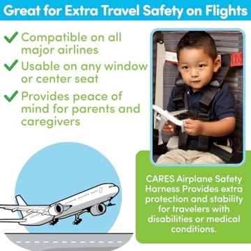 CARES Airplane Safety Travel Harness for Kids - Lightweight and Portable
