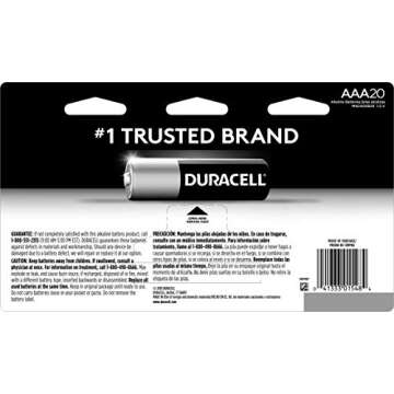 The Battery Organizer TBO1531 The Batt Storage Case, Black & Duracell - CopperTop AAA Alkaline Batteries - Long Lasting, All-Purpose Triple A Battery for Household and Business - 20 Count