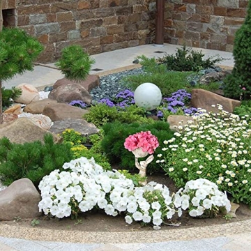 Antique White Cast Iron Rabbit Planter and Bird Feeder