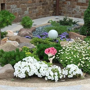 Antique White Cast Iron Rabbit Planter and Bird Feeder