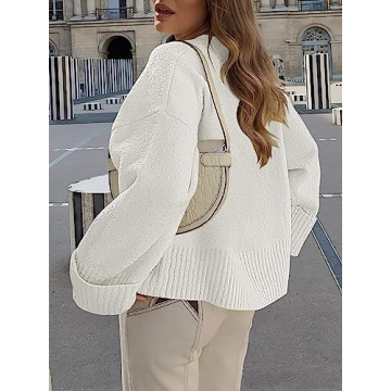 ANRABESS Women's Oversized Fuzzy Knit Sweater