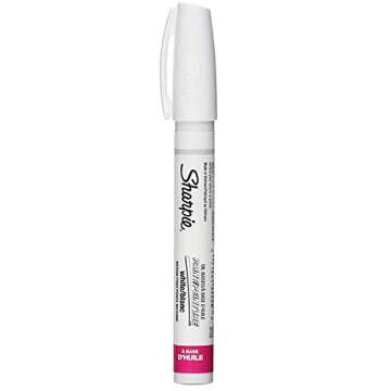 Sharpie Oil-Based Paint Marker, Medium Point, White Ink, Pack of 6