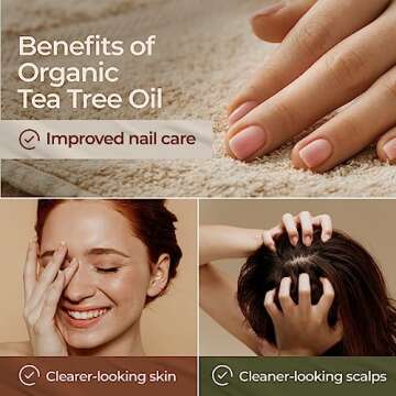 Gya Labs Organic Tea Tree Oil for Skin - Australian Organic Tea Tree Essential Oil, 100% Pure and Natural Teatree Oils for Hair, Face, Toenails, Scalp & Piercings, Tea Tree Oils Organic (0.34 Fl Oz)