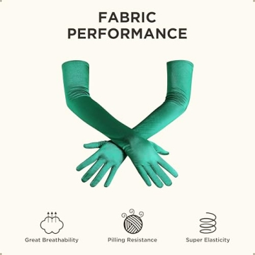 1920s Satin Opera Gloves Stretchy Comfortable Stylish