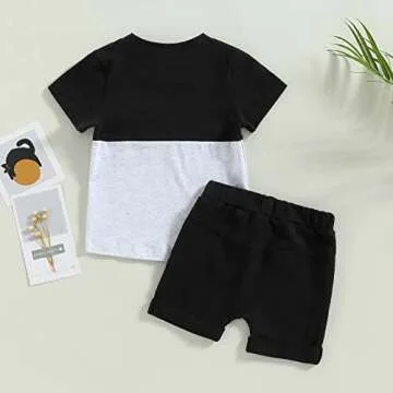 Toddler Baby Boy Summer Outfit - 2 Piece Top & Shorts