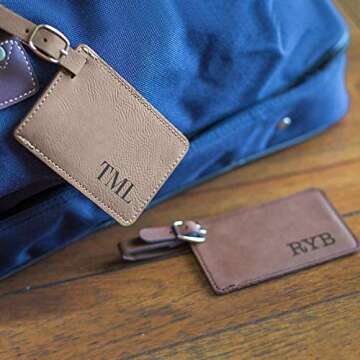 Personalized Vegan Leather Luggage Tag - Lifetime Creations
