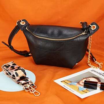 Crossbody Shoulder Bags for Women, Tassel Chest Purses Fanny Packs Belt Bag, Fashion Waist Packs Sma...