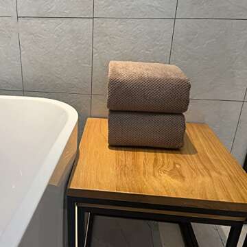 YTYC Towels,39x78 Inch Oversized Bath Sheets Towels for Adults Luxury Bath Towels Extra Large Sets for Bathroom Super Soft Highly Absorbent Microfiber Shower Towels 80% Polyester (Brown,2 Piece)