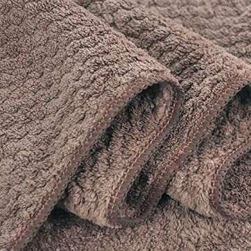 YTYC Towels,39x78 Inch Oversized Bath Sheets Towels for Adults Luxury Bath Towels Extra Large Sets for Bathroom Super Soft Highly Absorbent Microfiber Shower Towels 80% Polyester (Brown,2 Piece)