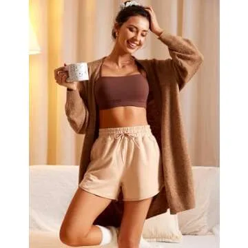 CRZ YOGA Women's Casual Sweat Shorts - 3.5'' Athletic Summer Comfy Cotton for Lounge Gym Jersey with...