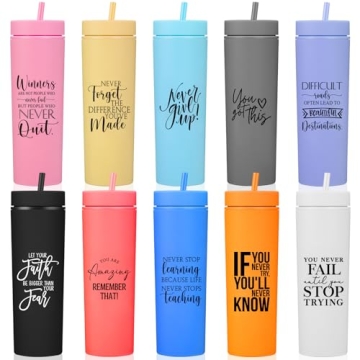 10 Pcs Employee Appreciation Tumblers - 16oz Matte Gift