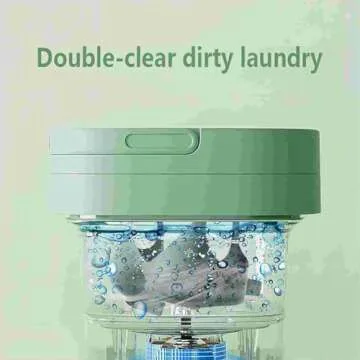 Portable 8L Mini Washing Machine: Foldable with 3 Modes - Ideal for Camping, RV & Dorms