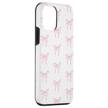 iPhone 12 mini Cute Aesthetic Pink Ribbons Pastel Bows Pattern Case