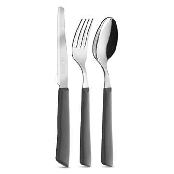 6 kitchen Knifes (Knives) - Italian Stainless Steel Vegetable/Steak/Table Knife Cutlery (Orange)