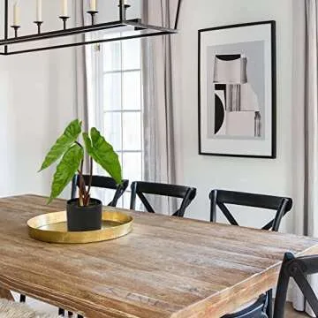 Hollyone Fake Plants Set of 2 Potted Faux Monstera Leaf Artificial Alocasia Plant in Matte Black Pot Greenery Aesthetic House Plants for Home Decor Indoor Bathroom Table Shelf Desk Office Decoration